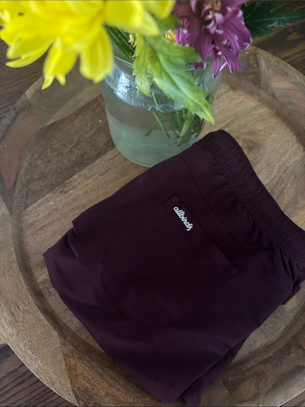 Allbirds Burgundy Elastic-Waist Shorts